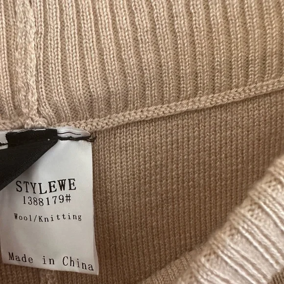 STYLEWE Long Knitted Pants, Women’s Size XL, Beige *NWOT - Picture 9 of 11